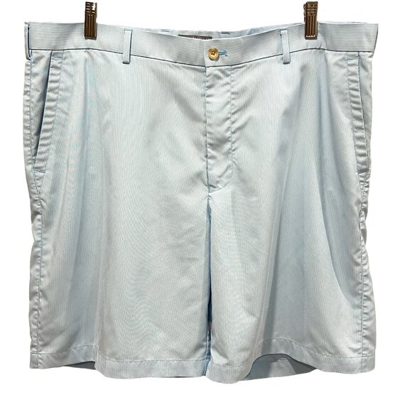 Peter Millar Men's Striped Golf Shorts, Wicking, Blue, 40 - Picture 9 of 9